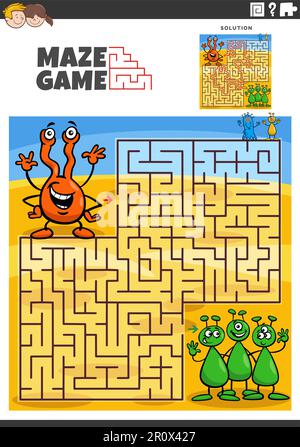 Cartoon Illustration Educational Maze Puzzle Game Children Dog Character  Sausage Stock Vector by ©izakowski 388259306