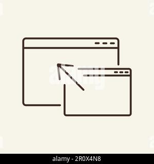 Program window line icon Stock Vector