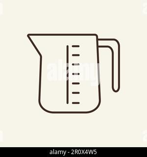 Measuring cup line icon Stock Vector