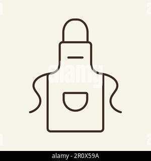 Apron line icon Stock Vector