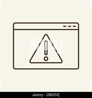 Programming attention line icon Stock Vector