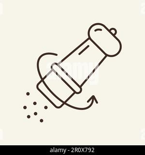 Salt line icon Stock Vector