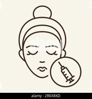 Mesotherapy line icon Stock Vector