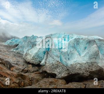 Svartisen Glacier detailed partly from close distance (Meloy, Norway) Stock Photo