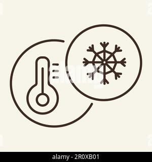 Low temperature line icon Stock Vector