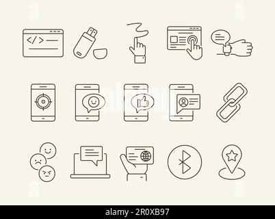Internet icons Stock Vector
