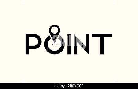 Point Typography Text Logo Design. Point Typographic Word Logo Vector Design For Business Company. Stock Vector