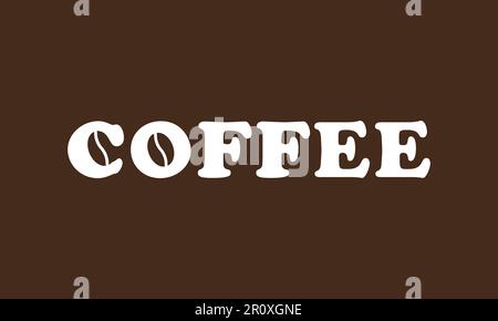 Coffee Typography Text Logo Design. Coffee Typographic Word Logo Vector Design For Business Company. Stock Vector
