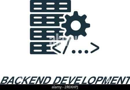 Frontend development icon. Monochrome simple sign from app development ...