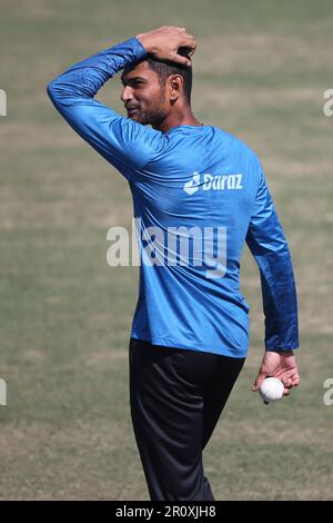 Bangladeshi cricketer Mahmudullah during the Bangladesh National Cricket Team attends practice session ahead of their third ODI against India at Zahur Stock Photo