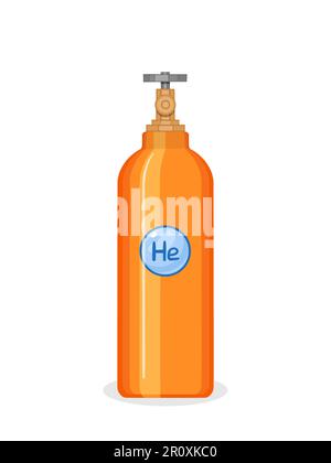 helium tank on a white background Stock Photo