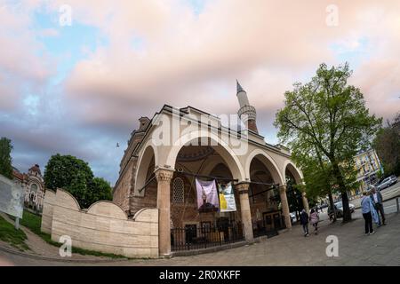 Sofia, Bulgaria. May 2023.   exterior view of the Banya Bashi Mosque in the city center Stock Photo