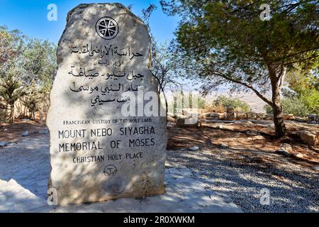 Jordan. Mount Nebo. Memorial of Moses Stock Photo