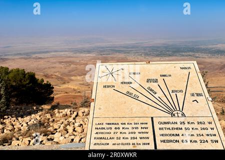 Jordan. View from Mount Nebo Stock Photo