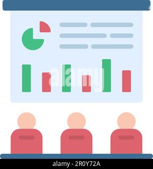 Business Presentation icon vector image. Suitable for mobile apps, web apps and print media. Stock Vector