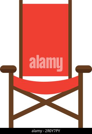 Camping Chair icon vector image. Suitable for mobile apps, web apps and print media. Stock Vector