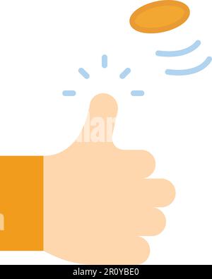 Coin Toss icon vector image. Suitable for mobile apps, web apps and print media. Stock Vector
