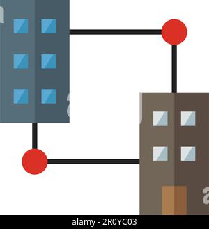 Company Network icon vector image. Suitable for mobile apps, web apps and print media. Stock Vector