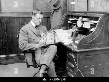 D W Griffith. Portrait of the American film director, David Wark Griffith (1875-1948) c. 1923 Stock Photo