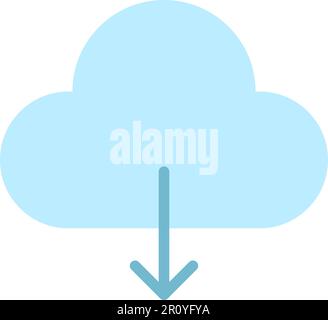 Download from Cloud icon vector image. Suitable for mobile apps, web apps and print media. Stock Vector