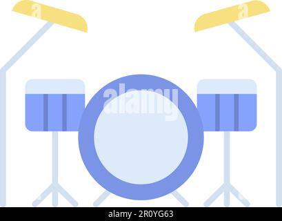 Drum Set icon vector image. Suitable for mobile apps, web apps and print media. Stock Vector