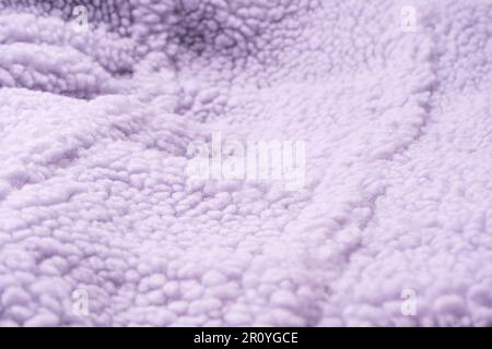Purple fur texture as a background. Top view. Stock Photo