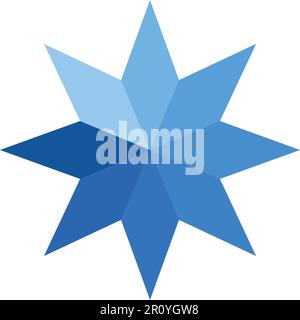 Eight-Pointed Star icon vector image. Suitable for mobile apps, web apps and print media. Stock Vector