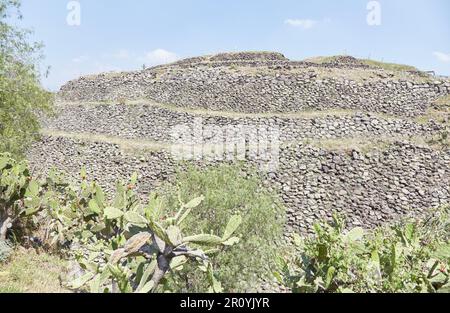 The Circular Pyramid of Cuicuilco to the South of Mexico City Predates Teotihuacan Stock Photo