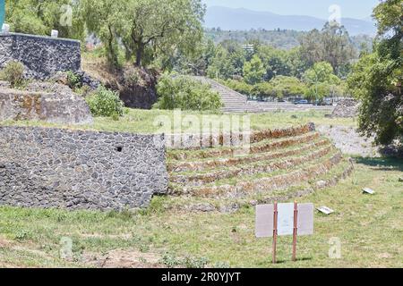 The Circular Pyramid of Cuicuilco to the South of Mexico City Predates Teotihuacan Stock Photo