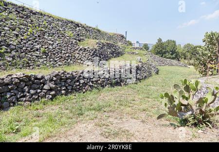 The Circular Pyramid of Cuicuilco to the South of Mexico City Predates Teotihuacan Stock Photo