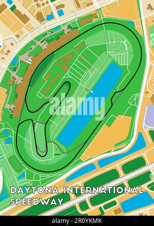 Daytona International Speedway - Road Course Stock Vector