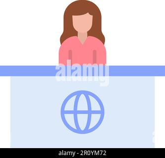 Female Anchor icon vector image. Suitable for mobile apps, web apps and print media. Stock Vector