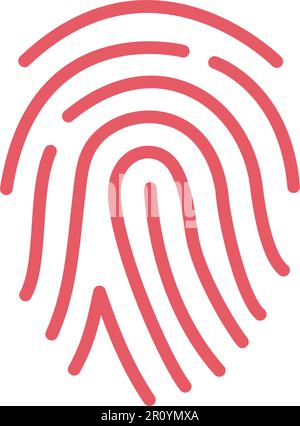 Fingerprint icon vector image. Suitable for mobile apps, web apps and print media. Stock Vector