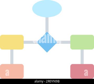 Flowchart icon vector image. Suitable for mobile apps, web apps and print media. Stock Vector