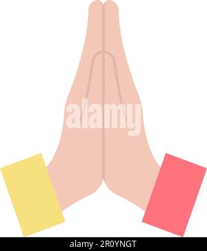 Folded Hands icon vector image. Suitable for mobile apps, web apps and print media. Stock Vector