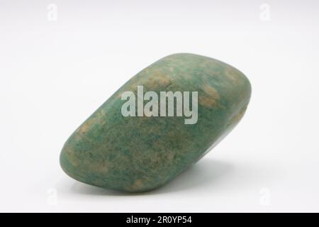 Amazonite stone isolated on white background Stock Photo