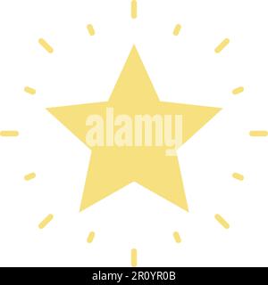 Glowing Star icon vector image. Suitable for mobile apps, web apps and print media. Stock Vector