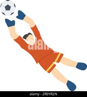 Goalkeeper icon vector image. Suitable for mobile apps, web apps and print media. Stock Vector
