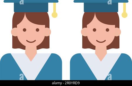 Graduates icon vector image. Suitable for mobile apps, web apps and print media. Stock Vector