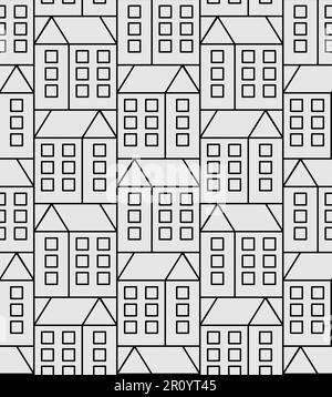 House pattern seamless. favela background. Baby fabric texture Stock Vector