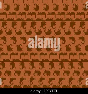 Cute pixel 8 bit cat isolated on blue background 15435020 Vector Art at  Vecteezy