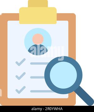 Job Analysis icon vector image. Suitable for mobile apps, web apps and print media. Stock Vector