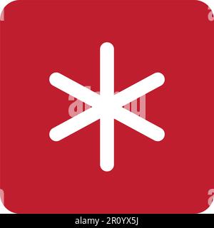 Keycap Asterisk icon vector image. Suitable for mobile apps, web apps and print media. Stock Vector