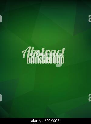 Abstract very saturated dark deep green background with translucent geometric shapes. Vertical vector graphic pattern Stock Vector