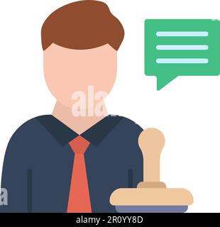 Legal Advisor icon vector image. Suitable for mobile apps, web apps and print media. Stock Vector