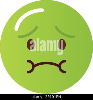 Nauseated Face icon vector image. Suitable for mobile apps, web apps and print media. Stock Vector