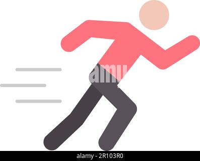 Person Running icon vector image. Suitable for mobile apps, web apps and print media. Stock Vector