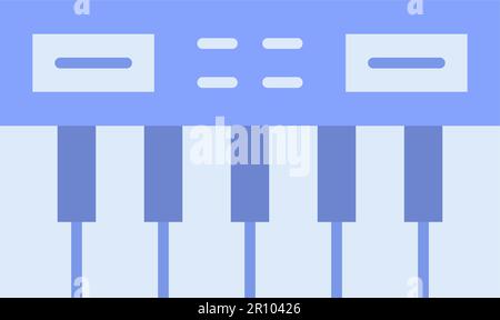 Piano Keyboard icon vector image. Suitable for mobile apps, web apps and print media. Stock Vector