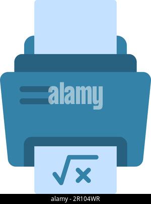 Print Math Sheet icon vector image. Suitable for mobile apps, web apps and print media. Stock Vector