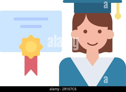 Receiving Diploma icon vector image. Suitable for mobile apps, web apps and print media. Stock Vector